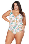 April Spritz White Cezanne Underwire One Piece - Final Sale - Artesands Swim Australia