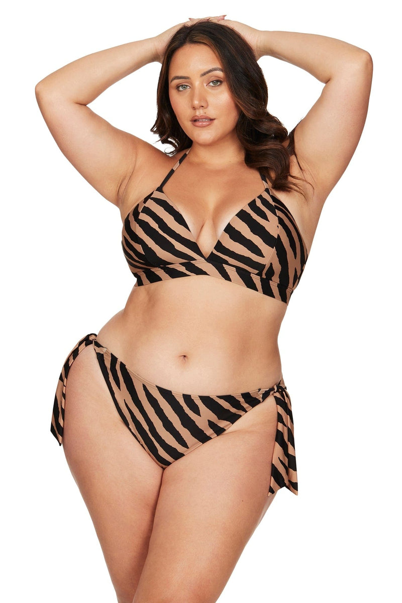 Ben Galay Animal Klee Tie Side Curve Fit Bikini Pant - Final Sale (DNPL TKAU 08/23) - Artesands Swim Australia