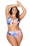 Arte A La Rue Purple Monet Soft Cup Underwire Bikini Top - Final Sale - Artesands Swim Australia