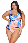 Arte A La Rue Purple Monet Soft Cup Underwire One Piece - Final Sale - Artesands Swim Australia