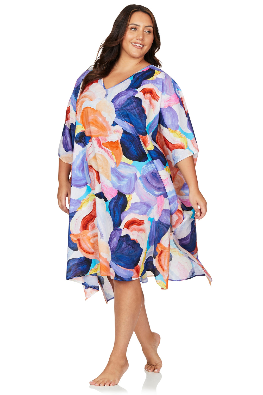 Arte A La Rue Purple Schubert Kaftan Cover Up - Final Sale - Artesands Swim Australia