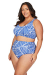 Philharmonic Blue Botticelli High Waist Swim Pant - Final Sale - Artesands Swim Australia